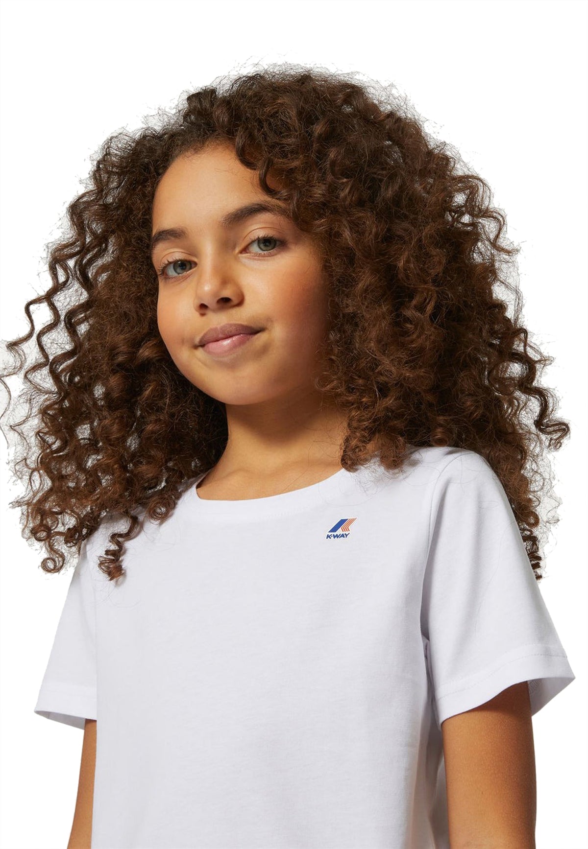 T-shirt bambino K-Way bianca in cotone | ViaMonte Shop