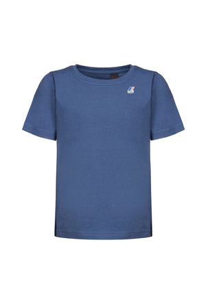 T-shirt bambina K-Way blu in cotone | ViaMonte Shop