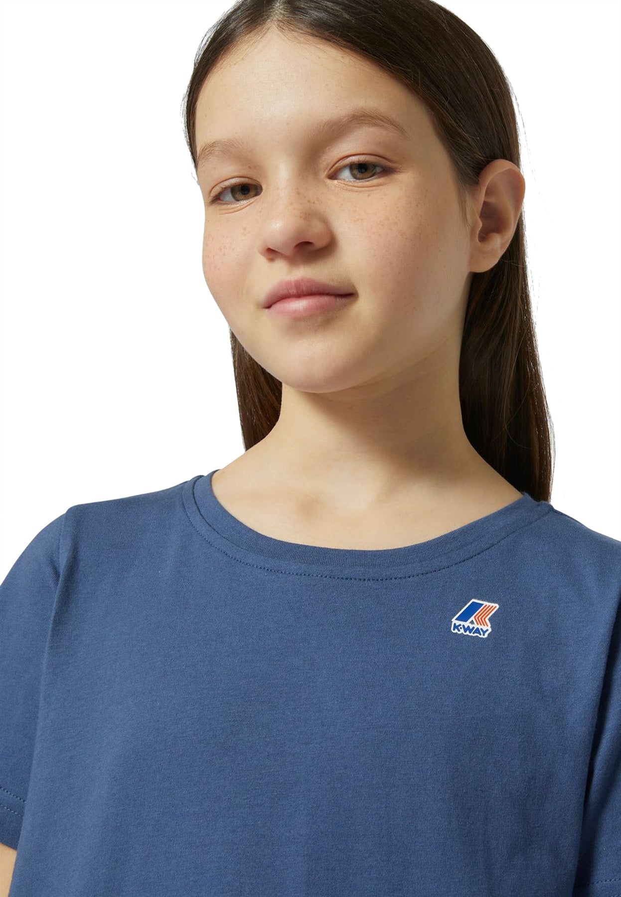 T-shirt bambina K-Way blu in cotone | ViaMonte Shop