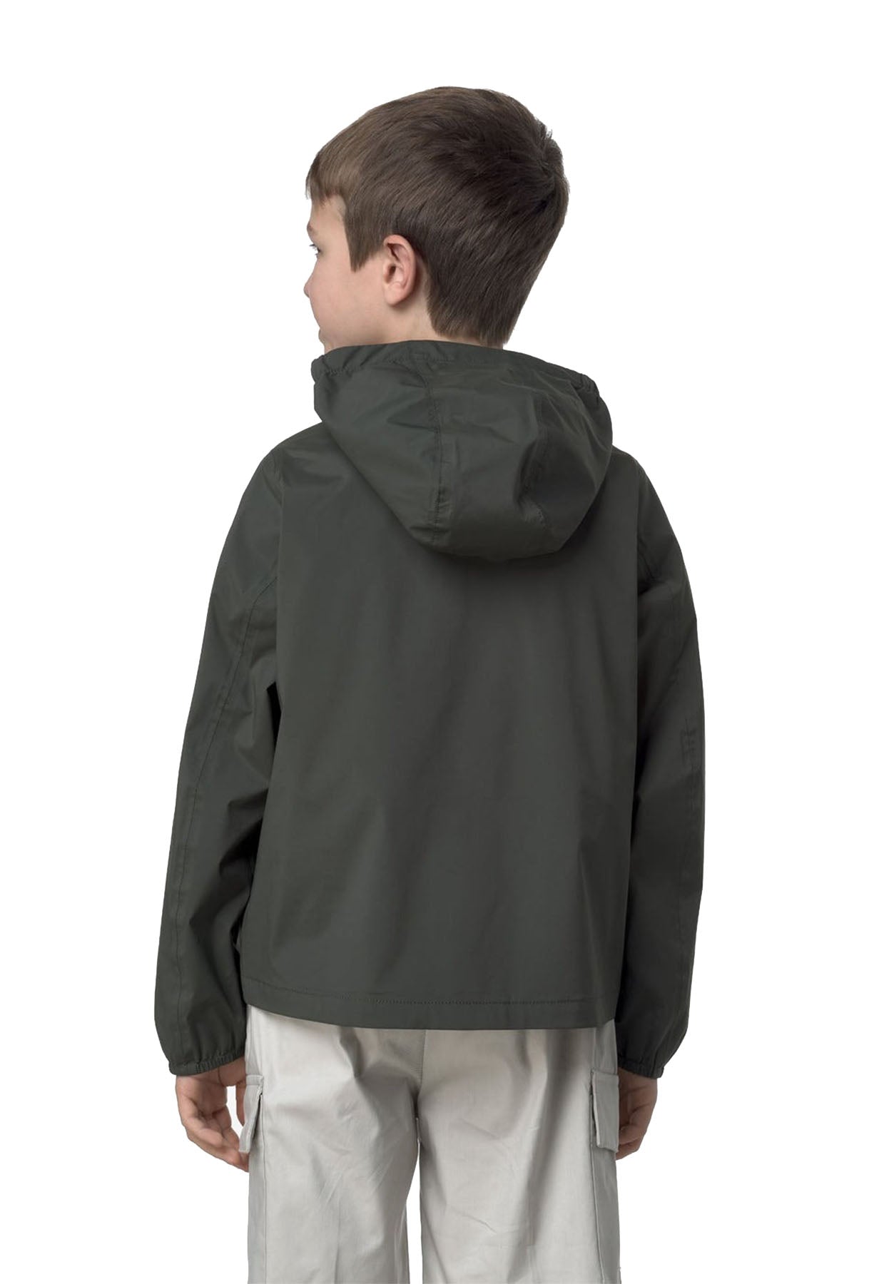 Giubbino bambino K-Way P.Jake stretch verde in nylon | ViaMonte Shop
