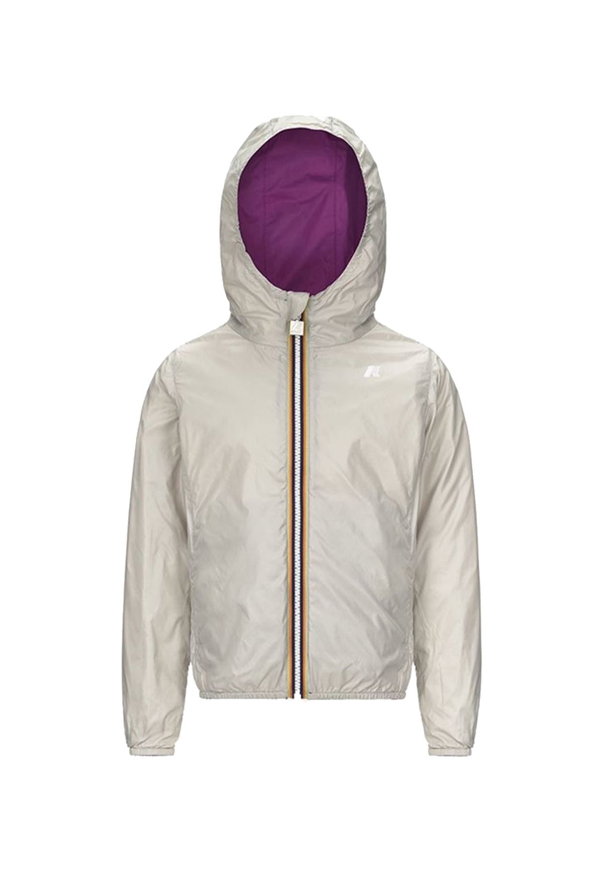 Giubbino bambina K-Way P.Lily Plus2 viola/beige in nylon | ViaMonte Shop