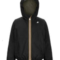 Giubbino bambino K-Way P.Jake Plus 2 nero/verde in nylon | ViaMonte Shop