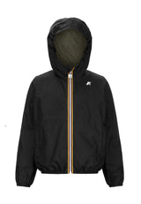 Giubbino bambino K-Way P.Jake Plus 2 nero/verde in nylon | ViaMonte Shop