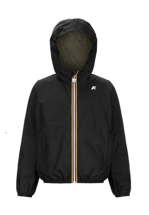 Giubbino bambino K-Way P.Jake Plus 2 nero/verde in nylon | ViaMonte Shop