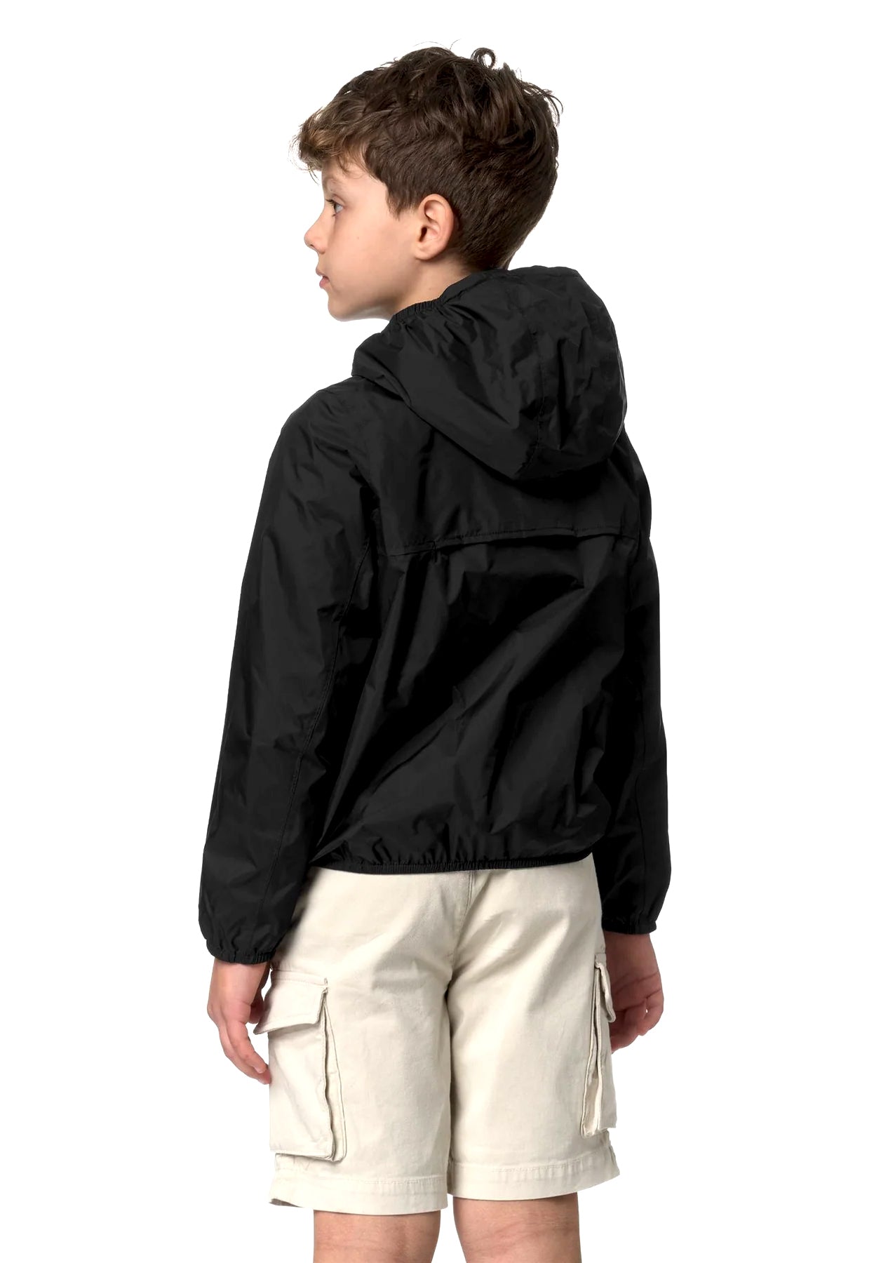 Giubbino bambino K-Way P.Jake Plus 2 nero/verde in nylon | ViaMonte Shop