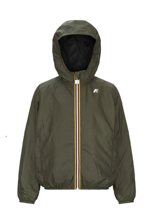 Giubbino bambino K-Way P.Jake Plus 2 nero/verde in nylon | ViaMonte Shop