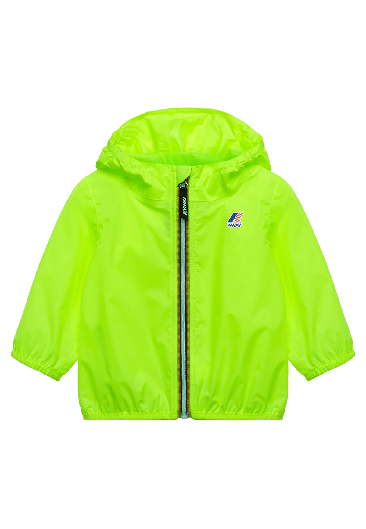 Giubbino bambino K-Way Le Vrai 3.0 Claude verde fluo in nylon | ViaMonte Shop