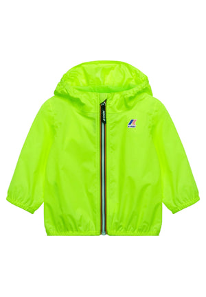 Giubbino bambino K-Way Le Vrai 3.0 Claude verde fluo in nylon | ViaMonte Shop