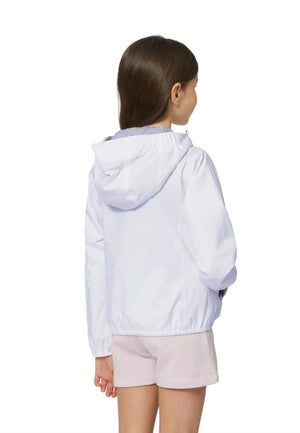 Giubbino bambina K-Way P.Lily bianco in tessuto tecnico | ViaMonte Shop