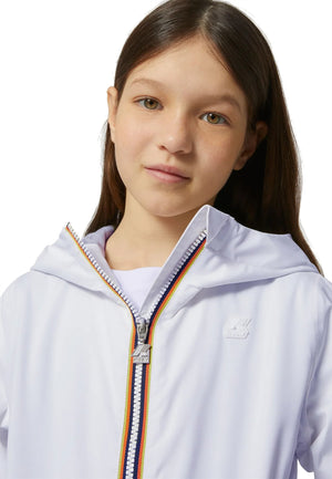 Giubbino bambina K-Way P.Lily bianco in tessuto tecnico | ViaMonte Shop