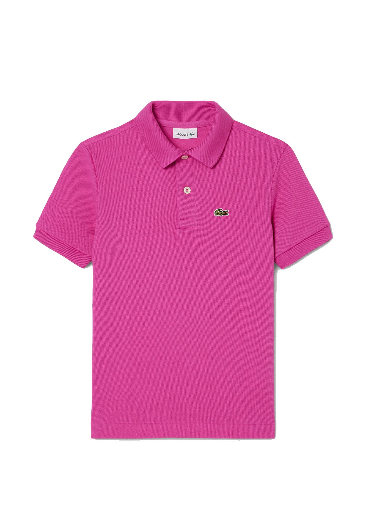 Polo bambino Lacoste rosa in piquet di cotone | ViaMonte Shop