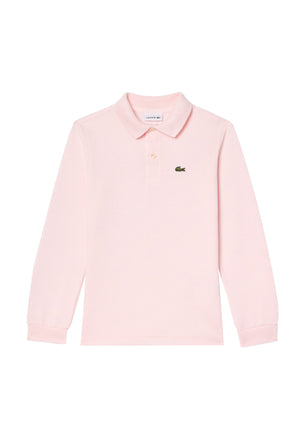 Polo bambino Lacoste rosa in piquet di cotone | ViaMonte Shop