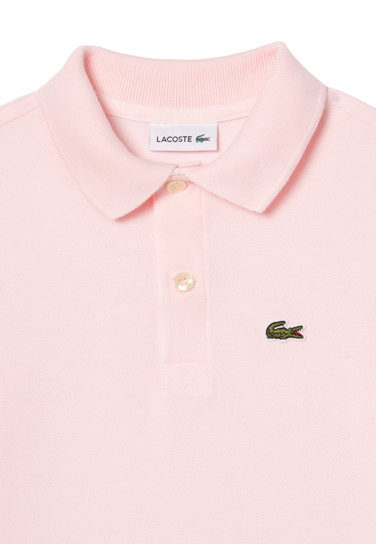 Polo bambino Lacoste rosa in piquet di cotone | ViaMonte Shop