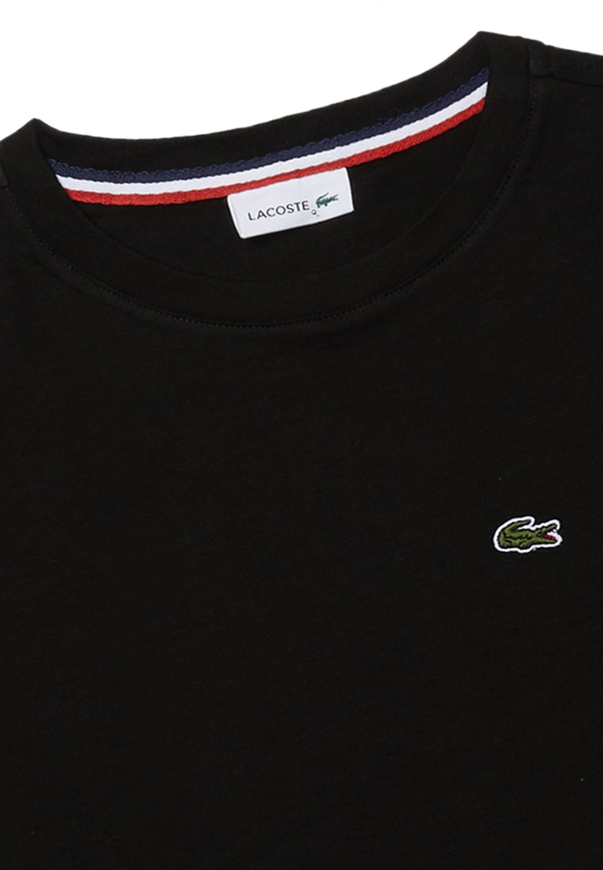 T-shirt bambino Lacoste nera in jersey di cotone | ViaMonte Shop