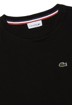T-shirt bambino Lacoste nera in jersey di cotone | ViaMonte Shop