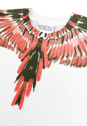 T-shirt bambino Marcelo Burlon bianca in cotone organico | ViaMonte Shop
