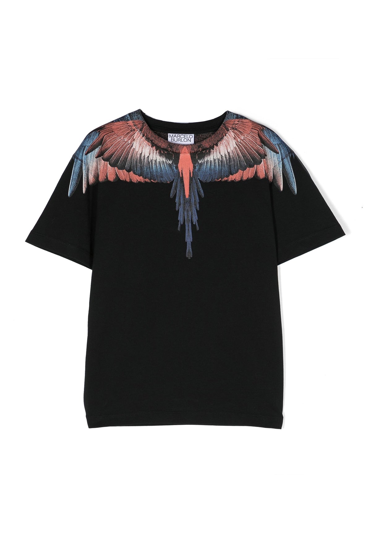 T-shirt bambino Marcelo Burlon County of Milan nera in cotone | ViaMonte Shop