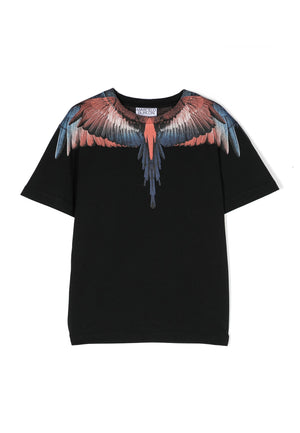 T-shirt bambino Marcelo Burlon County of Milan nera in cotone | ViaMonte Shop