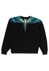 Felpa bambino Marcelo Burlon nera in cotone | ViaMonte Shop
