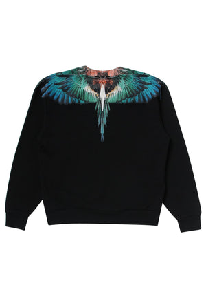 Felpa bambino Marcelo Burlon nera in cotone | ViaMonte Shop