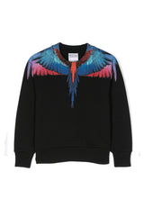 Felpa bambino Marcelo Burlon County of Milan nera in cotone organico | ViaMonte Shop