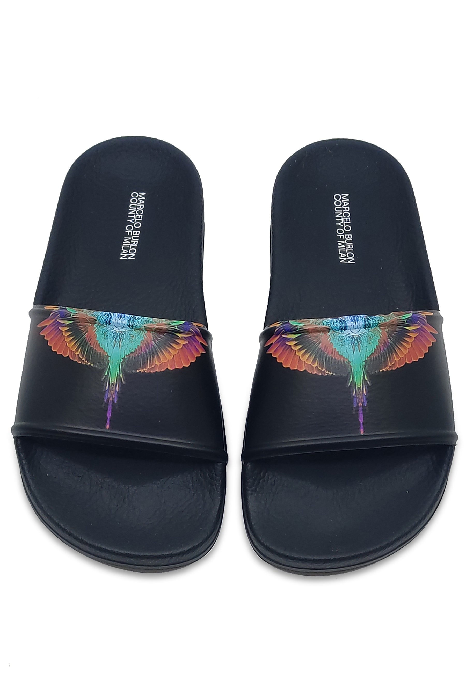 Ciabatte bambino Marcelo Burlon nere | ViaMonte Shop