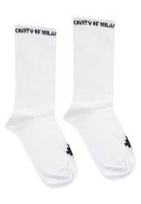 Calzini bambino Marcelo Burlon County of Milan bianchi in misto cotone | ViaMonte Shop