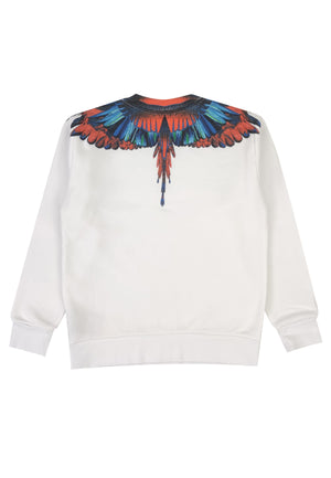 Felpa bambina Marcelo Burlon County of Milan bianca in cotone | ViaMonte Shop