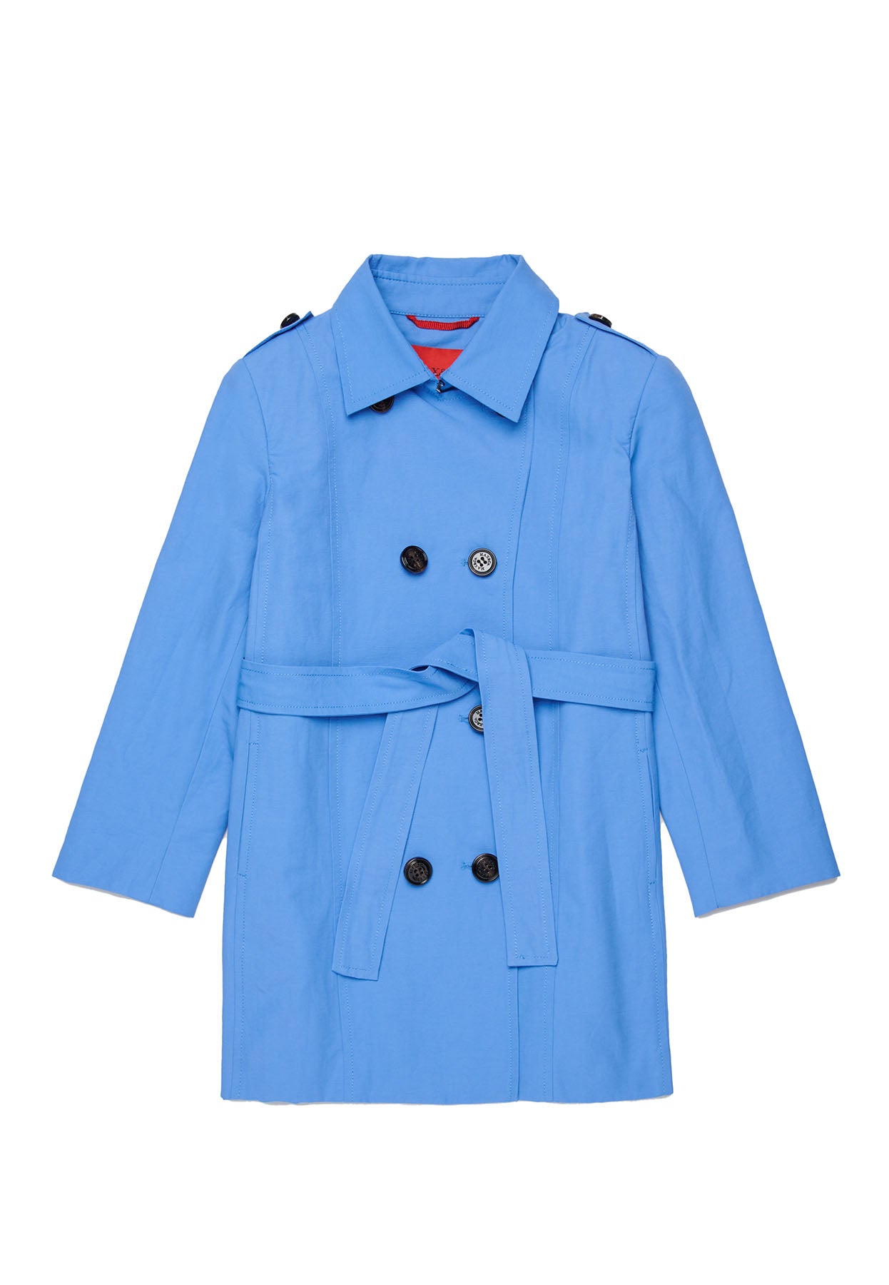Trench bambina Max&Co bluette in cotone tecnico | ViaMonte Shop