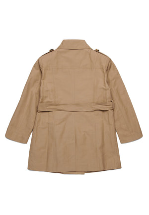Max&Co trench beige bambina in cotone tecnico | ViaMonte Shop