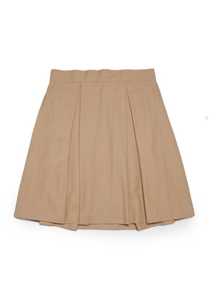 Gonna bambina Max&Co beige in cotone tecnico | ViaMonte Shop