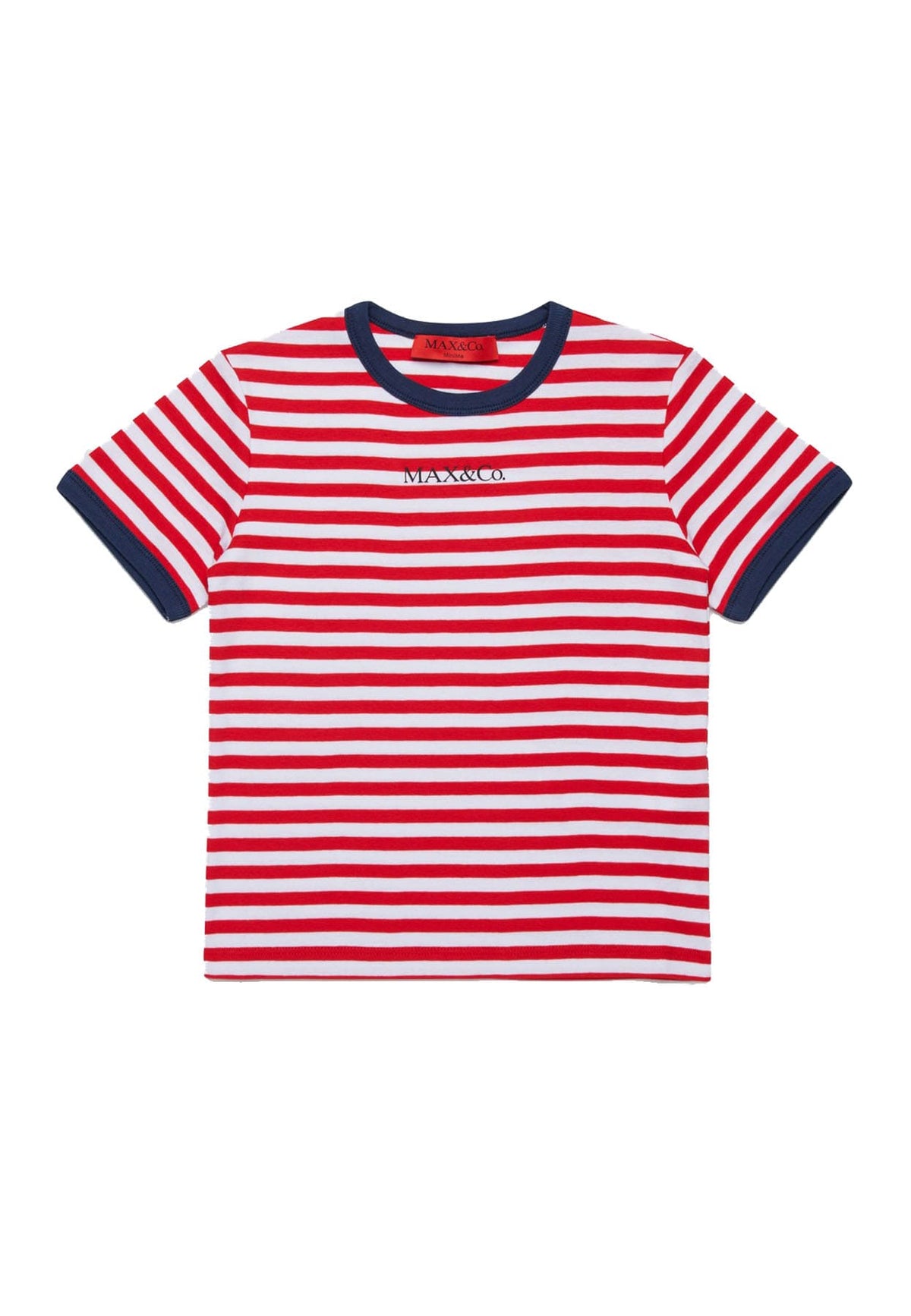 T-shirt bambina Max&Co bianca/rossa in cotone | ViaMonte Shop