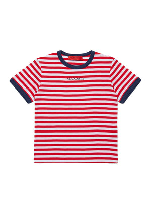 T-shirt bambina Max&Co bianca/rossa in cotone | ViaMonte Shop