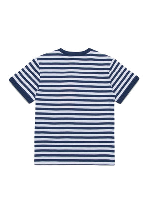 T-shirt bambina Max&Co bianca/blu in cotone | ViaMonte Shop