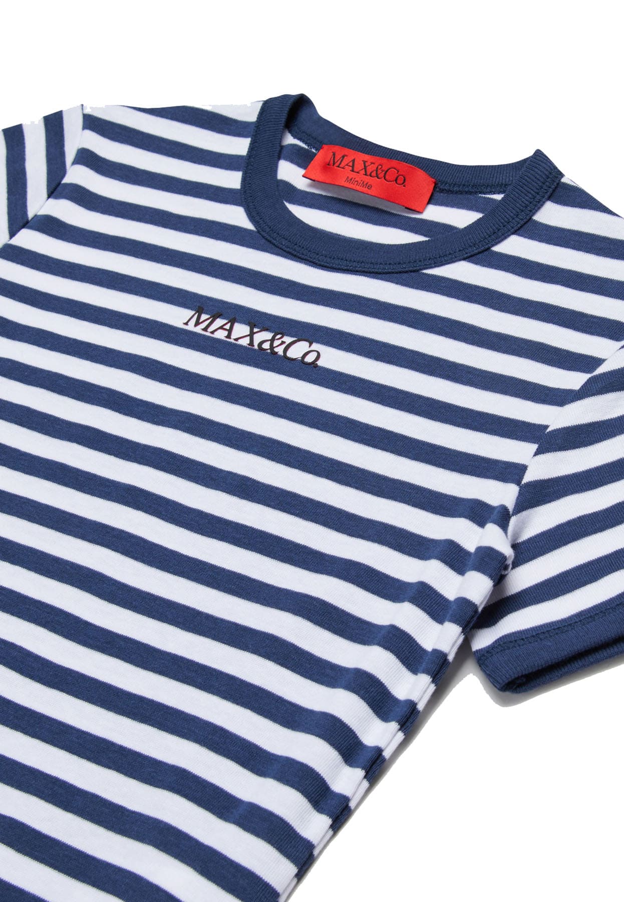 T-shirt bambina Max&Co bianca/blu in cotone | ViaMonte Shop