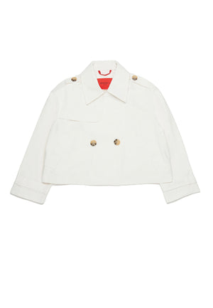 Giacca bambina Max&Co bianca in cotone tecnico | ViaMonte Shop