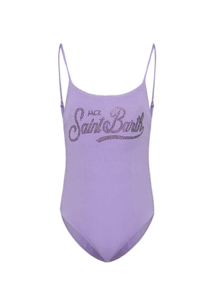 Costume bambina MC2 Saint Barth viola in nylon | ViaMonte Shop