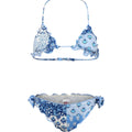 Costume bambina MC2 Saint Barth blu in nylon | ViaMonte Shop