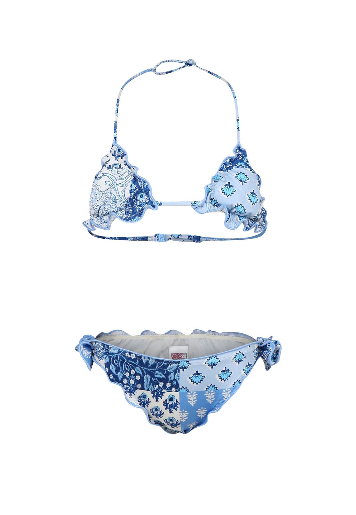 Costume bambina MC2 Saint Barth blu in nylon | ViaMonte Shop