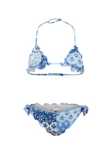 Costume bambina MC2 Saint Barth blu in nylon | ViaMonte Shop