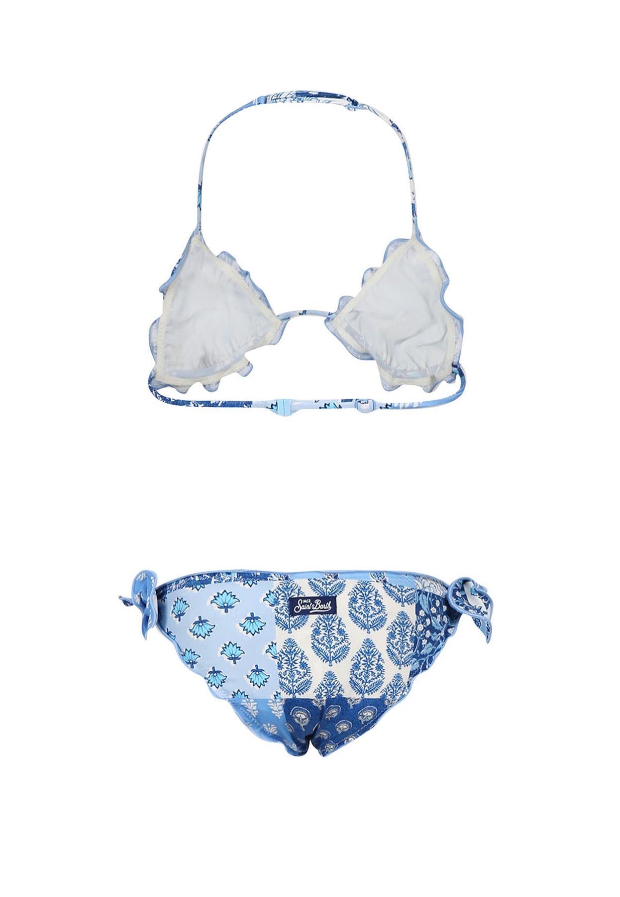 Costume bambina MC2 Saint Barth blu in nylon | ViaMonte Shop