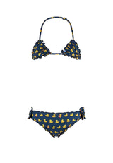 Costume bambina MC2 Saint Barth blu in nylon | ViaMonte Shop