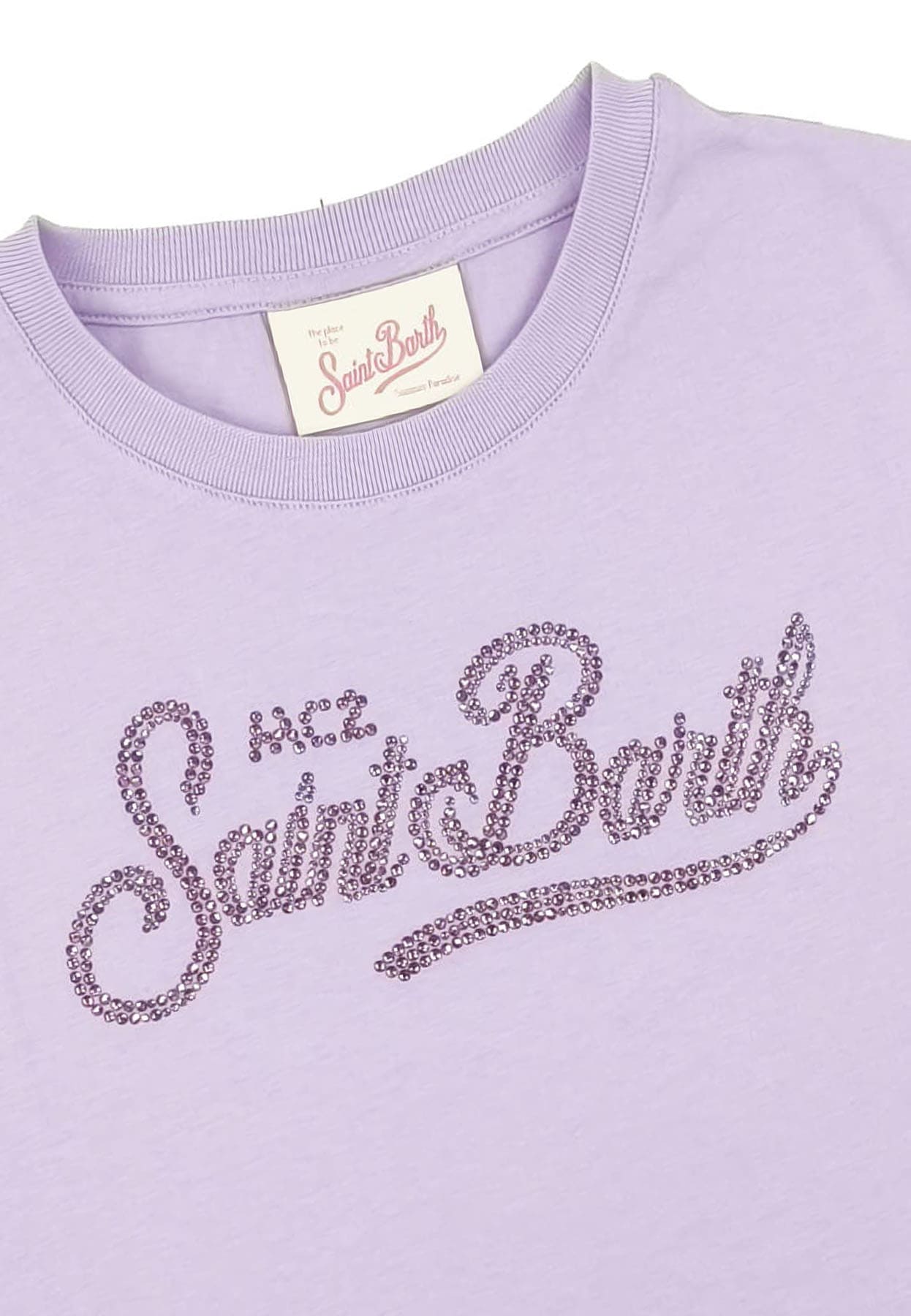 T-shirt bambina MC2 Saint Barth kids viola in cotone | ViaMonte Shop