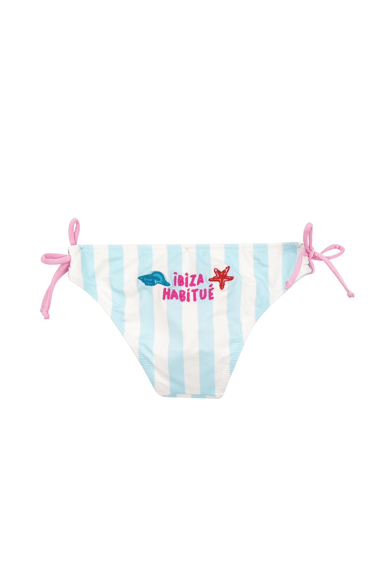 Costume bambina MC2 Saint Barth bianco/azzurro in nylon | ViaMonte Shop