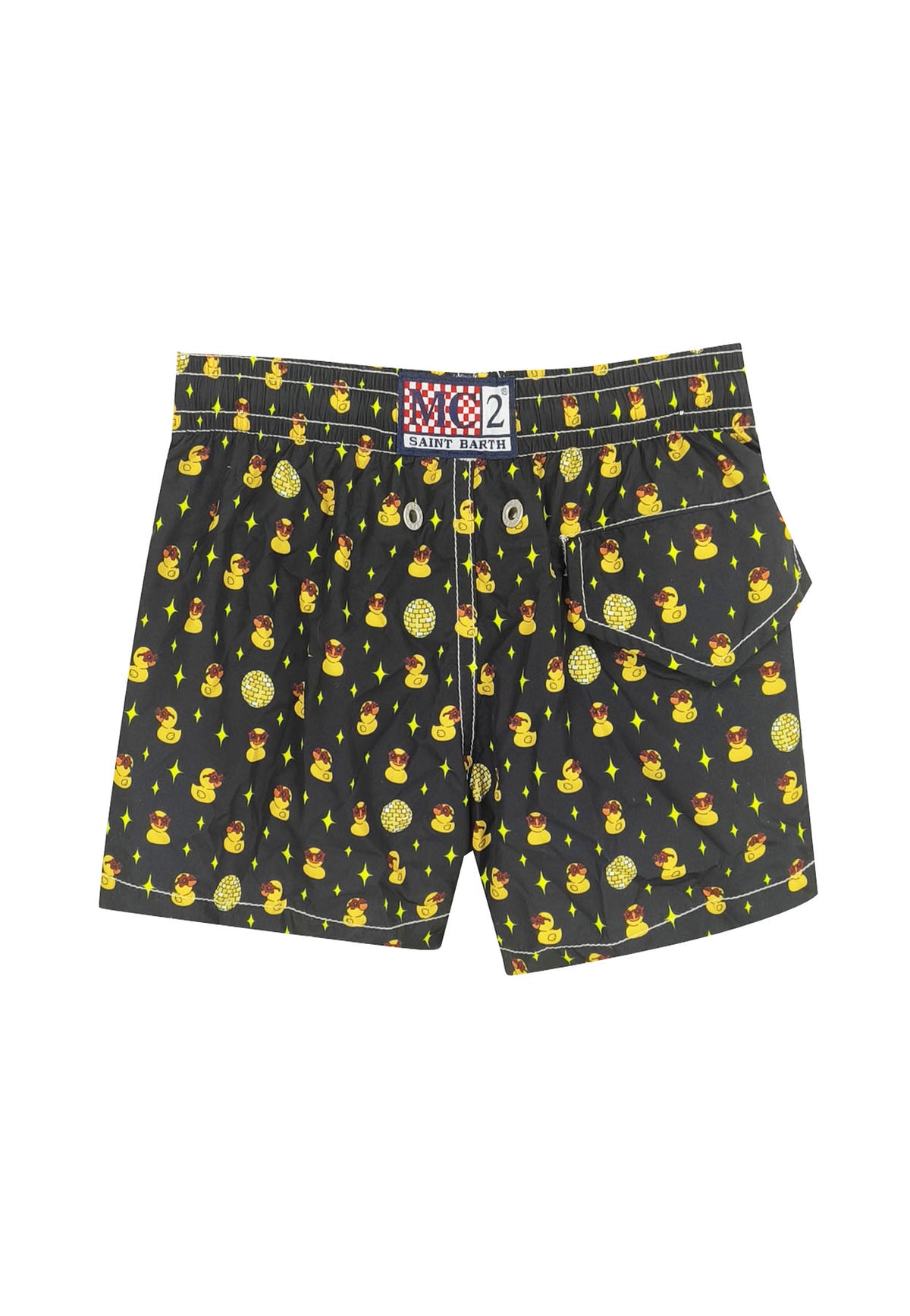 Costume bambino MC2 Saint Barth nero in tessuto tecnico | ViaMonte Shop