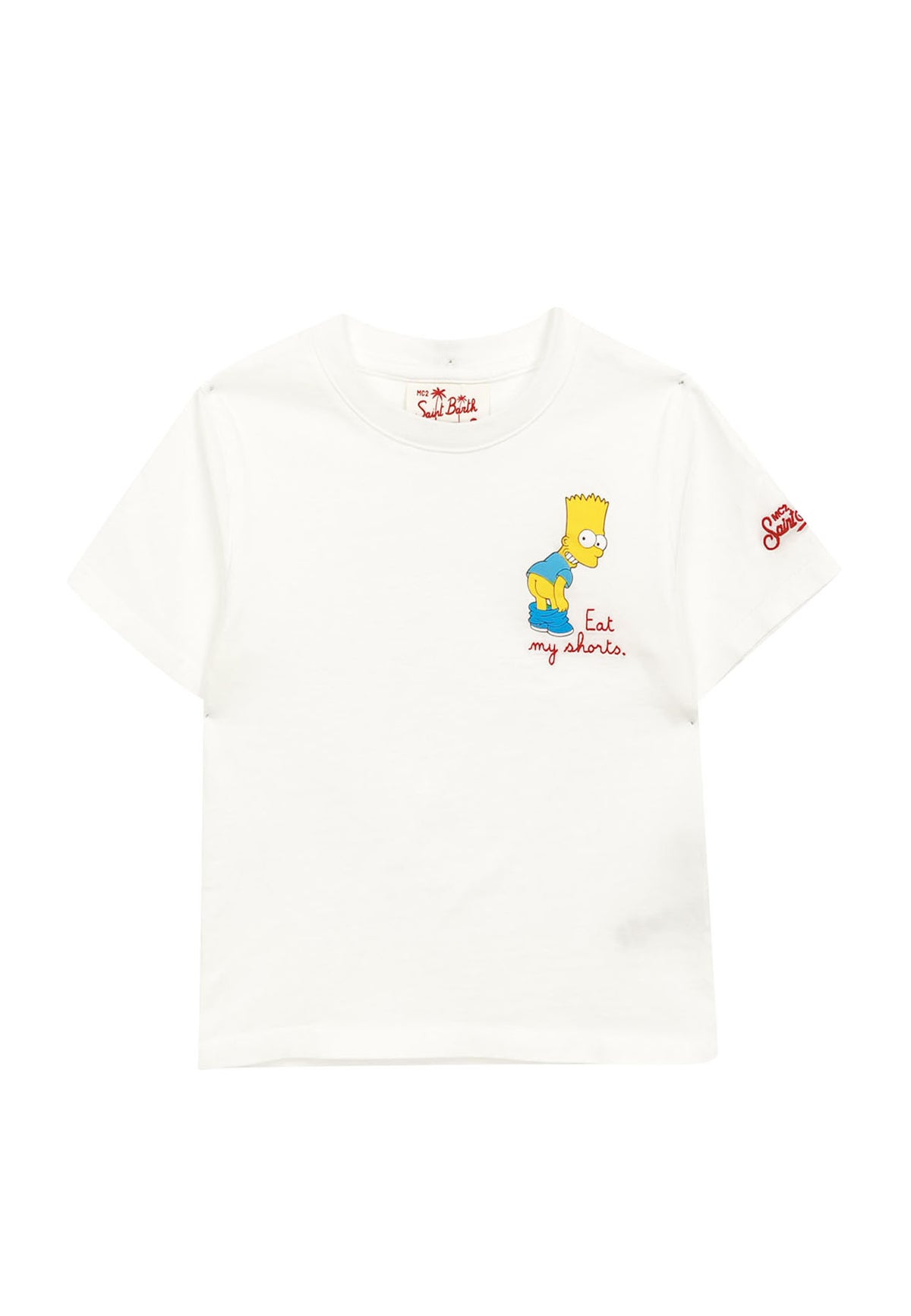 T-shirt bambino MC2 Saint Barth bianca in cotone | ViaMonte Shop