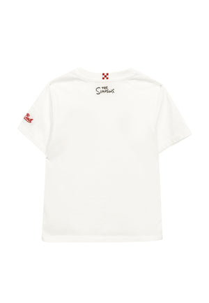 T-shirt bambino MC2 Saint Barth bianca in cotone | ViaMonte Shop