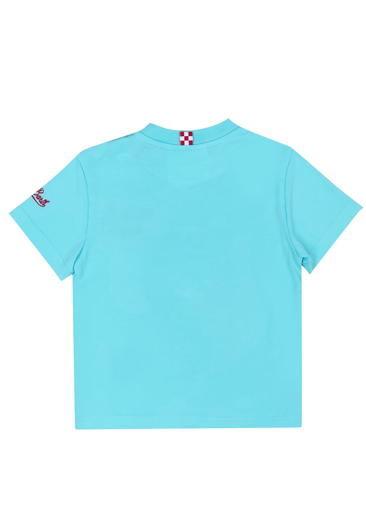 T-shirt bambino MC2 Saint Barth kids celeste in cotone | ViaMonte Shop