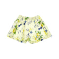 Shorts bambina Monnalisa giallo chiaro in popeline di cotone