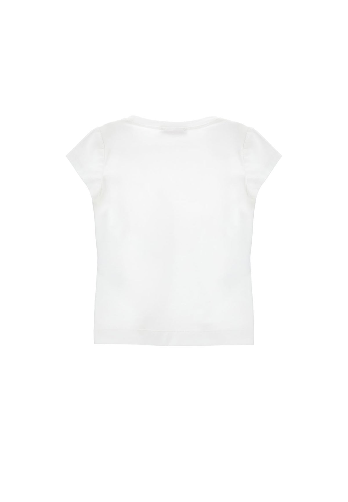 T-shirt bambina Monnalisa bianca in jersey di cotone | ViaMonte Shop